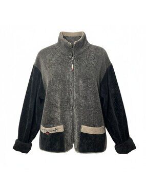 Womens Fleece Jacket Size Large by Kd Spring Full Zip Jacket
